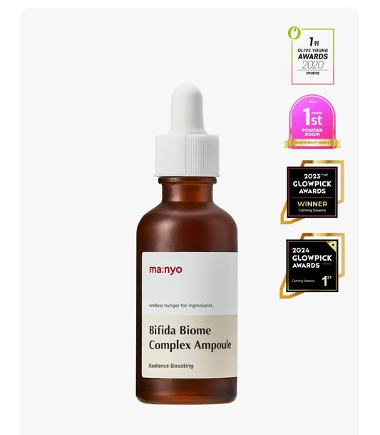 ma:nyo Bifida Biome Complex Ampoule Serum - Skin Rejuvenating and Skin Barrier Repair with 10 Types of Hyaluronic Acid & Probiotics for Glow Skin & Anti-aging