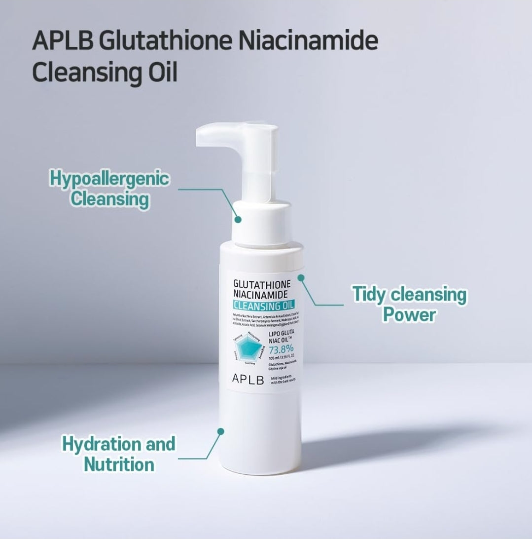 APLB Glutathione Niacinamide Cleansing Oil - LIPO GLUTA NIAC OIL 73.8% - Hydration & Nutrition