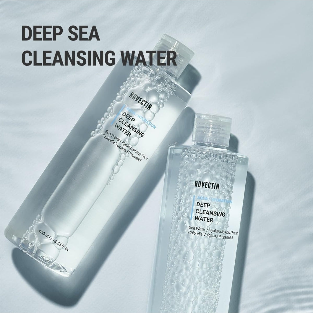 ROVECTIN Aqua Hydration Deep Cleansing Water - Impurities Remover from Ocean deep with Hyaluronic Acid and Marine Plants