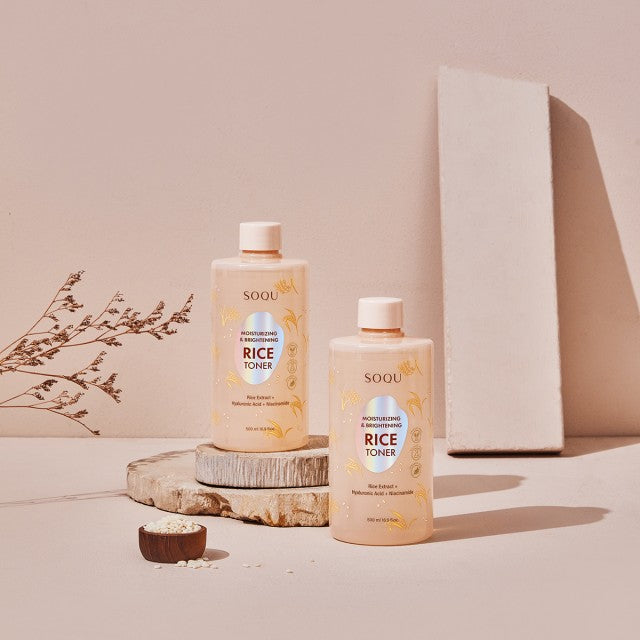 SOQU Moisturizing & Brightening Rice Toner - Helps to even out skin texture while providing brightness and rich hydration to the skin