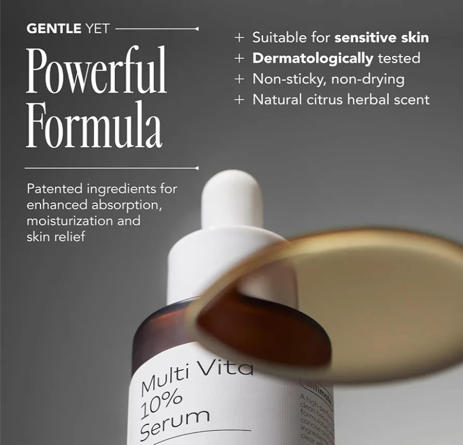 The Face Shop Alltimate Multivita 10% Serum - Vitamin C Face Serum, Brightening & Hydrating Facial Serum for Sensitive Skin, Dark Spot Correcting Glow Serum, Even Skin Tone