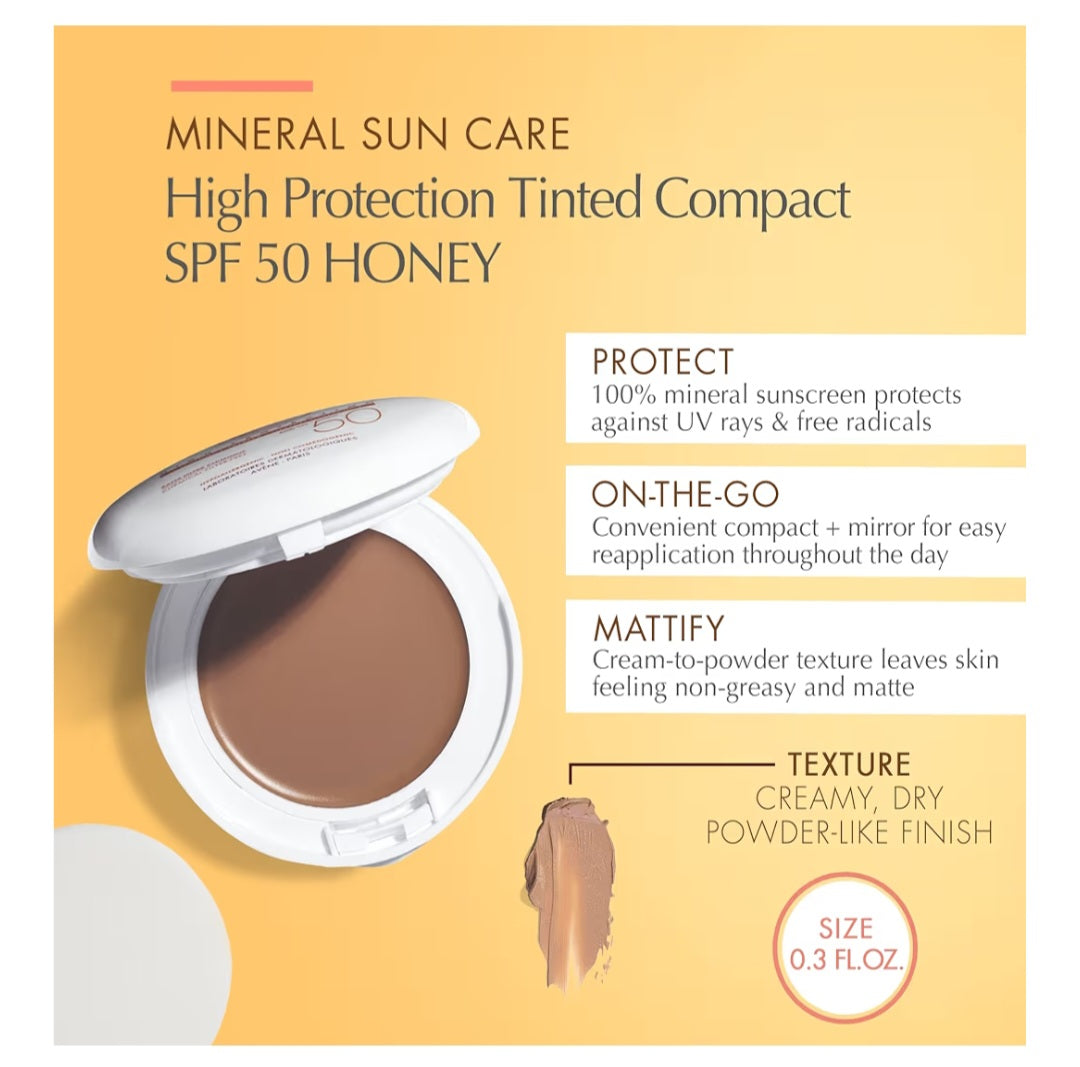 Avene High Protection Tinted Compact, Broad Spectrum SPF 50+ - Honey