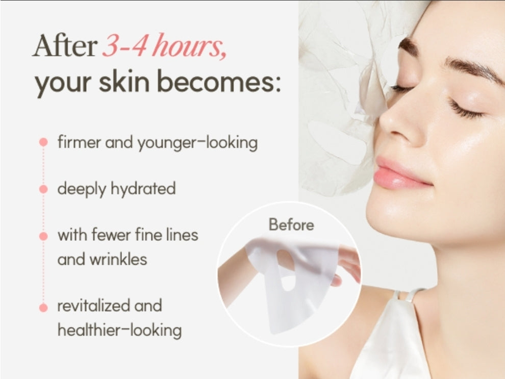 The Face Shop At Home Aesthetic Original Collagen Mask - Korean Glass Skin Essential, Peptide Hydrogel Mask for Firming & Skin Elasticity, Moisturizing - 1 Mask