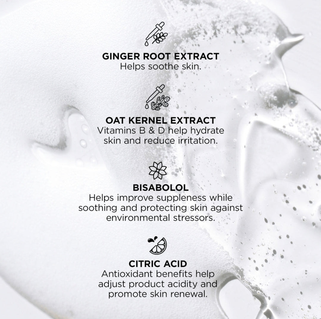 BeautyBio The Balance - Gel limpiador facial equilibrante con pH, raíz de jengibre natural y extracto de avena