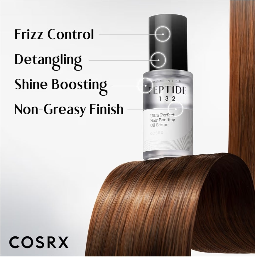 COSRX PEPTIDE 132 Ultra Perfect Hair Bonding Oil Serum - Keratin Treatment for Frizzy, Damaged, Dry Hair – Repairs Split Ends, Adds Hair Gloss with Argan & Jojoba Oils – For All Hair Types