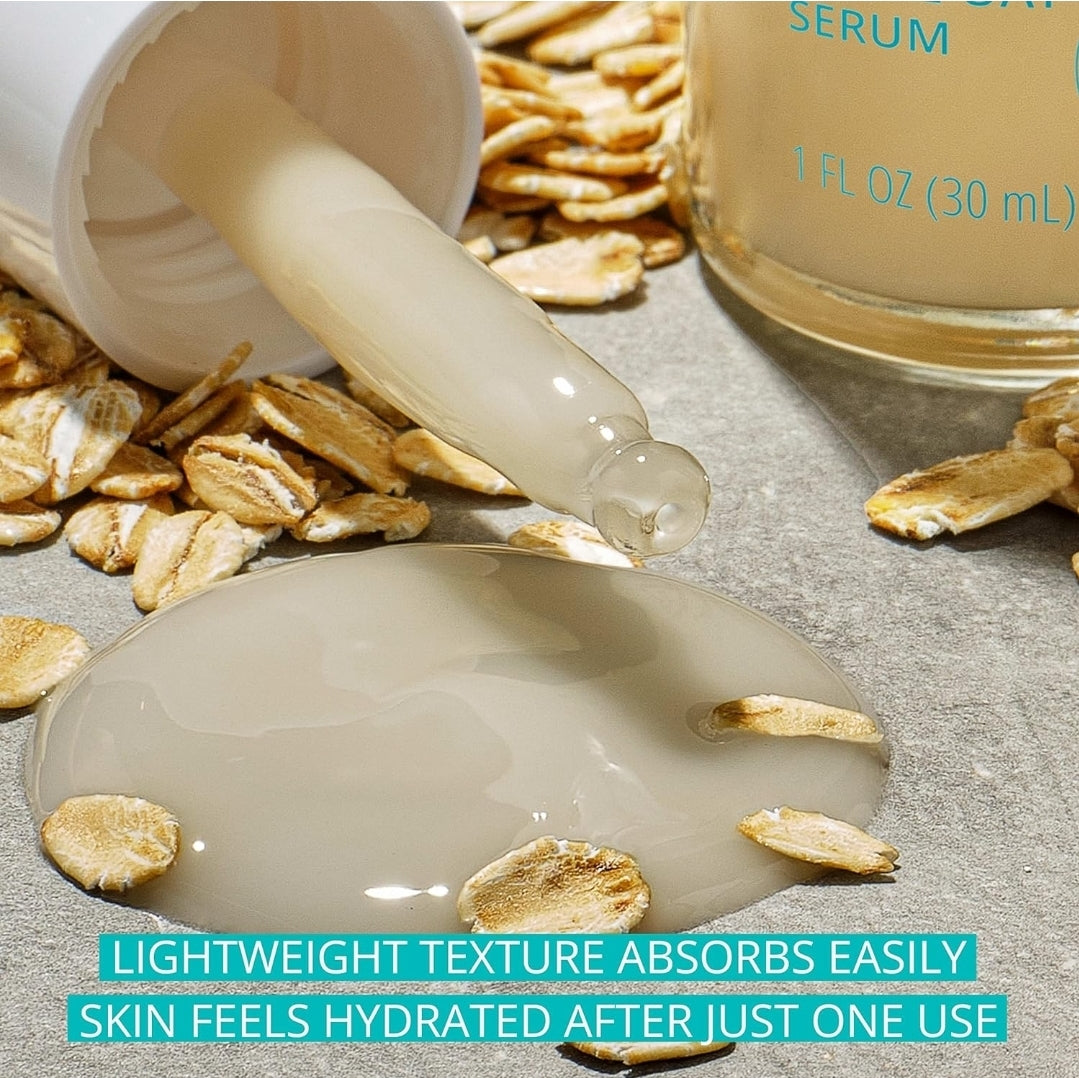 Aveeno Calm + Restore Triple Oat Serum - Sensitive Skin, Gentle, Lightweight Facial Serum Instantly Smooths Skin, Fast-Absorbing, Hypoallergenic & Fragrance-Free