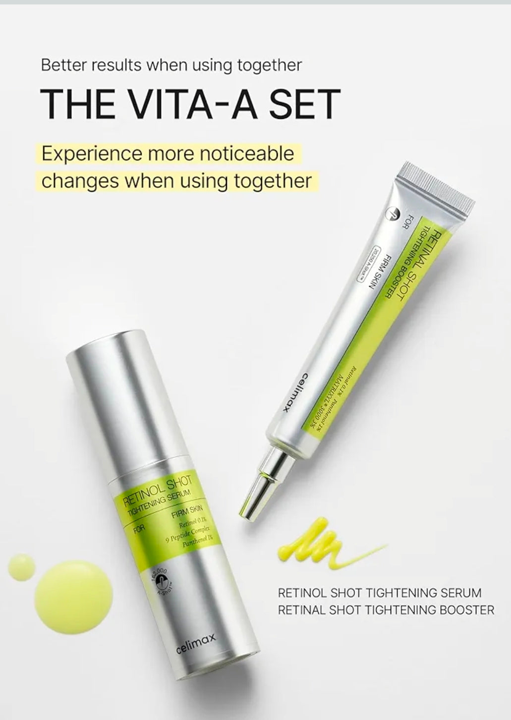 Celimax The Vita A Retinol Shot Tightening Serum - with Pure Vitamin A Retinol, Peptide, Pore Minimizer, Wrinkles & Fine Lines, Firmer Skin, Anti-Aging, Skin Smoothing