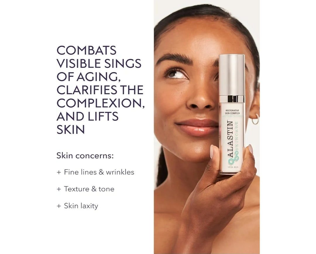 ALASTIN Skincare Restorative Skin Complex TriHex Anti-Aging Face Serum 0.5 oz - Reduce Fine Lines & Wrinkles with Niacinamide + ALASTIN Skincare Inhance Post-Injection TriHex Hydrating Face Serum 0.33 oz - 2 Piece Set