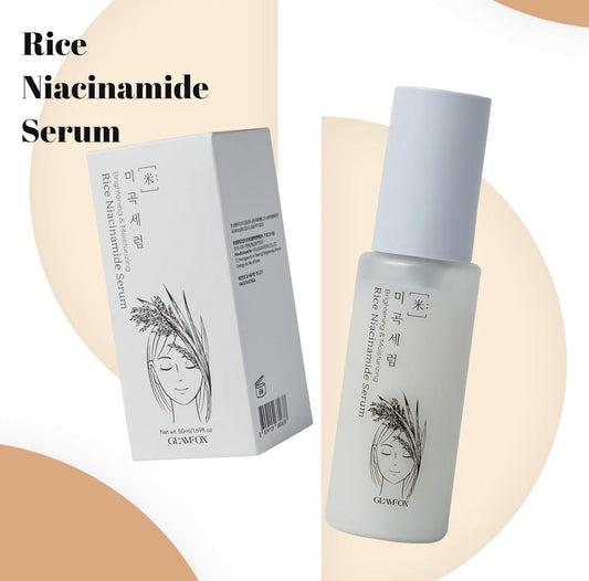 Glamfox Rice Niacinamide Serum - Glowing and Moisturizing, Brightening - Hydrates, brightens, and improve the skin, Rice Bran Water & Niacinamide