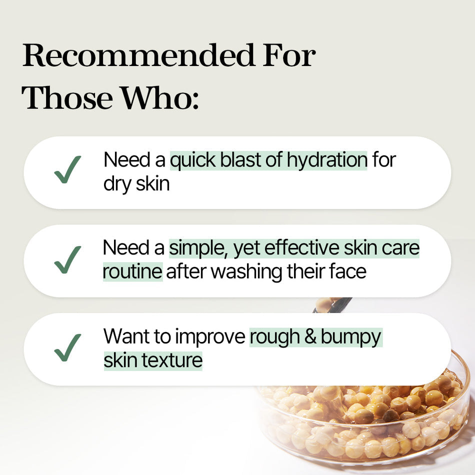 Mixsoon Bean Toner Pad - Hydrates Dry Skin - Deeply hydrates and nourishes the skin