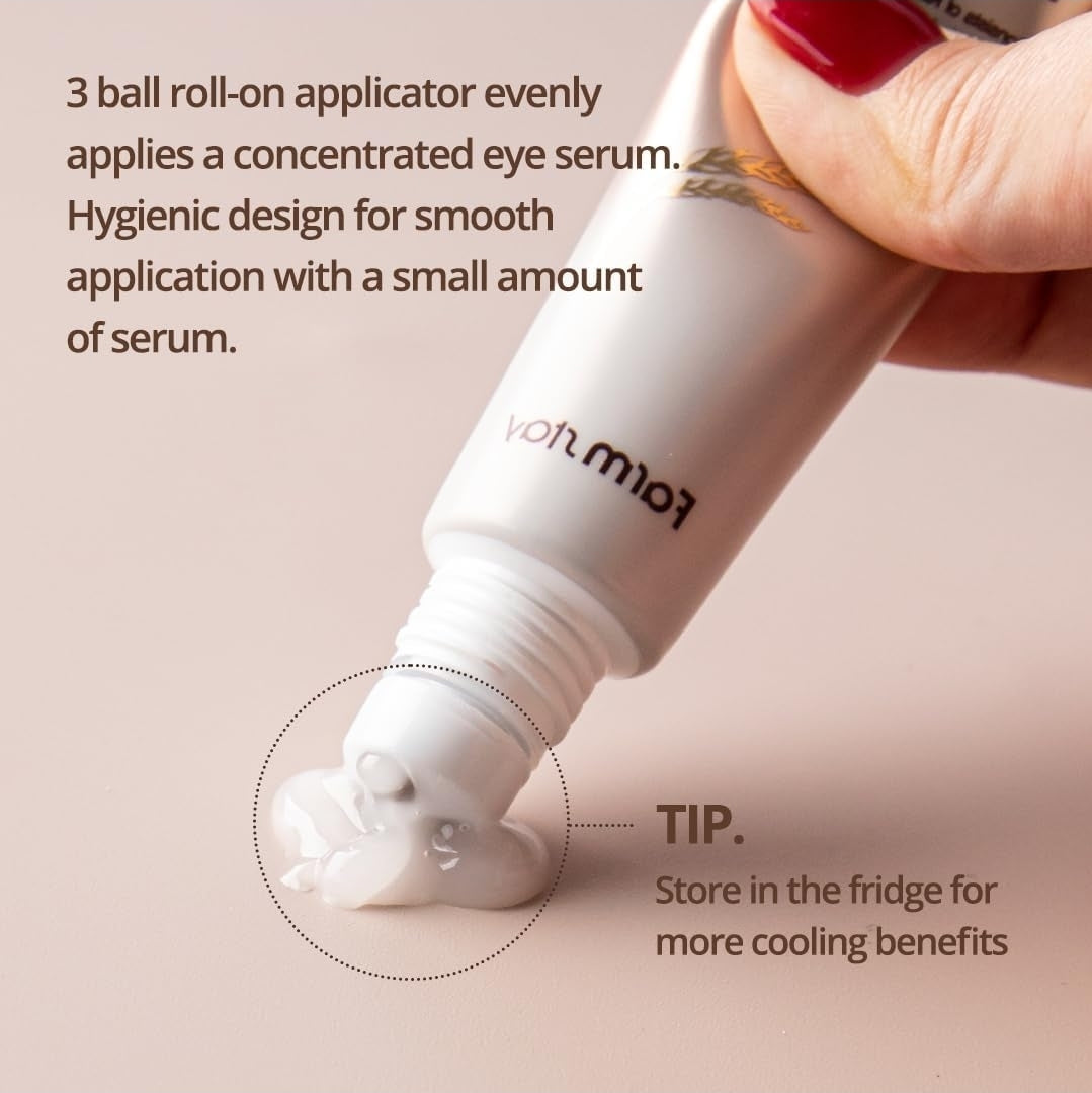 Suero para ojos Farmstay Rice & Bifida Premium con niacinamida, corrector, refrescante y calmante para las manchas oscuras. Crema para ojos para la hinchazón.