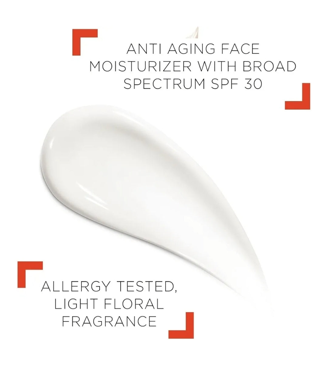 Vichy LiftActiv Peptide-C Face Sunscreen Moisturizer with SPF 30 - Anti Aging Face Cream with Peptides & Vitamin C, Skin Brightening for Dark Spots and Age Spots, Moisturizing Sun Protection