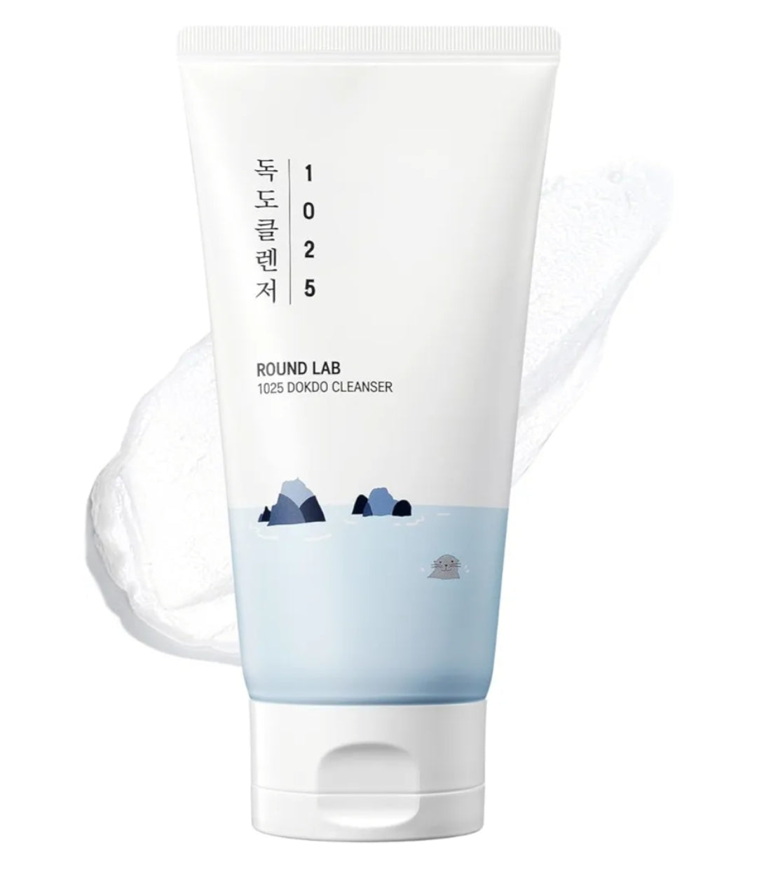 ROUND LAB 1025 Dokdo Cleanser - Low pH Facial Cleanser for Sensitive Skin, Rich Soft Bubbles for Deep Cleansing and Makeup Removal, Hydrating Face Wash with Deep Sea Water, Korean Skin Care