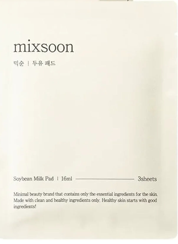 Mixsoon Soybean Milk Pad - Milky Texture Sheet Pad for Sensitive Skin Nourishing Moisturizer - 1 Pack (3 Sheets)