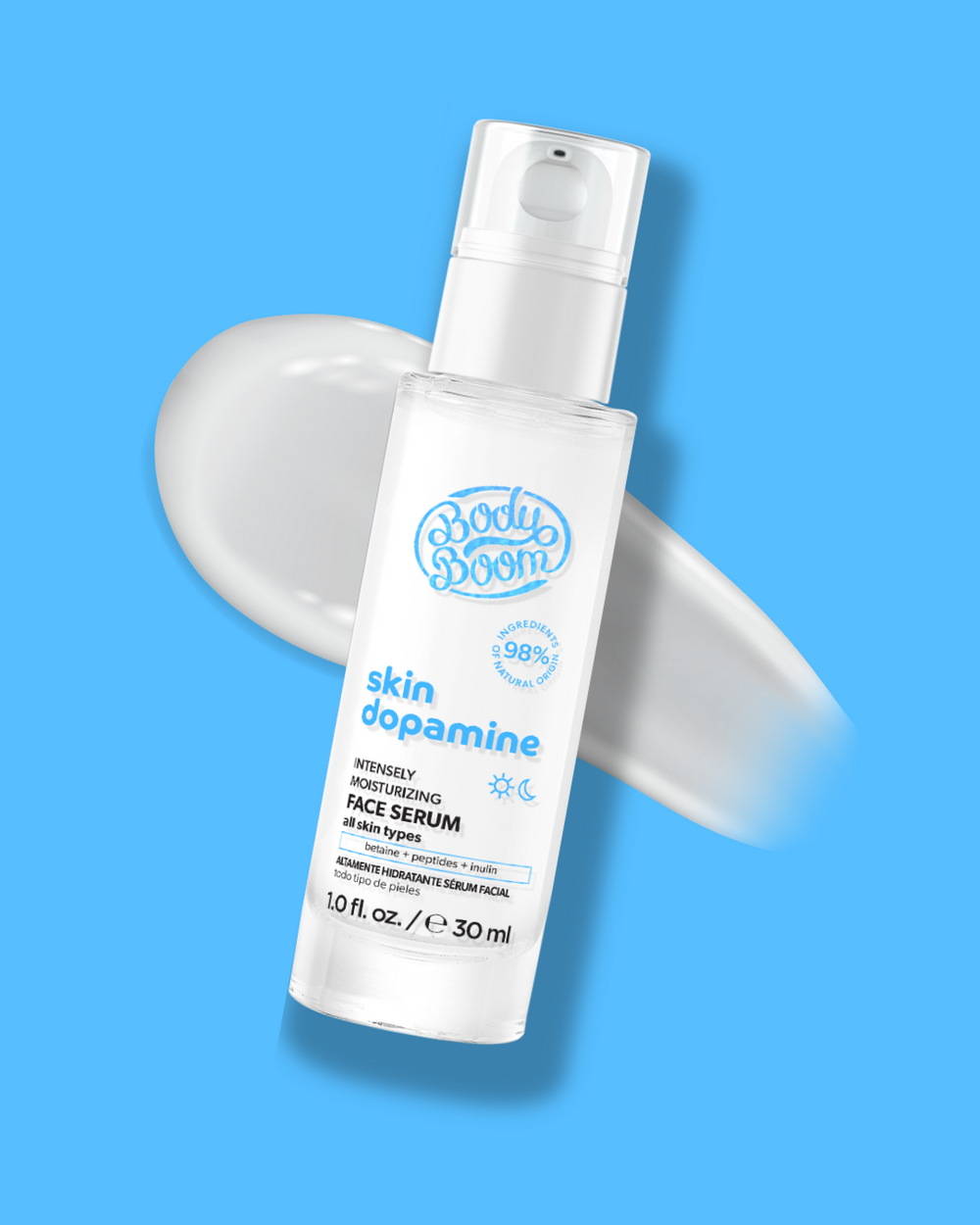 Dopamina para la piel BodyBoom
Suero intensamente hidratante