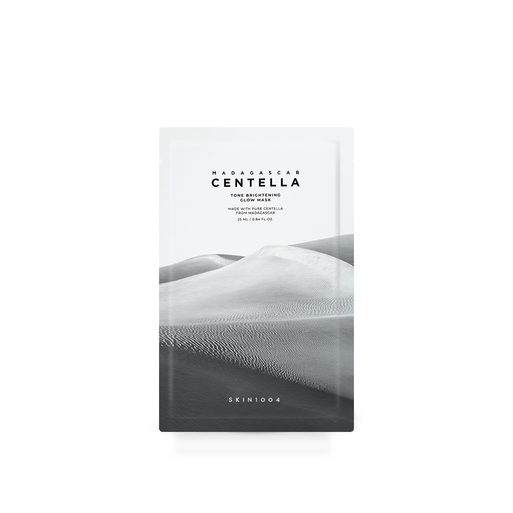 Skin1004 Madagascar Centella Tone Brightening Glow Mask - Calming and Radiance Boosting, Reduces melanin production and improves discoloration - 1 Mask