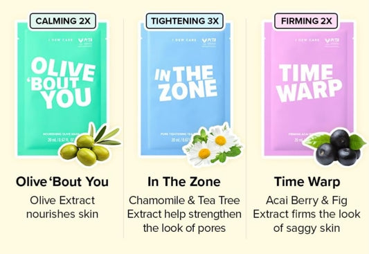 I DEW CARE Glass Skin Mask - Let's Get Sheet Faced - OLIVE ‘BOUT YOU: Nourishes and hydrates skin - 1 Mask