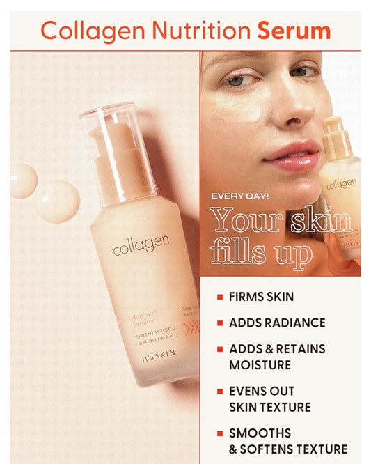 ITS SKIN Collagen Nutrition Serum - Intense Lifting & Anti-Wrinkle Revitalization, Hydrating, Moisturizing
Anti-aging, Marine, Moisturizing, Provide Nutrients