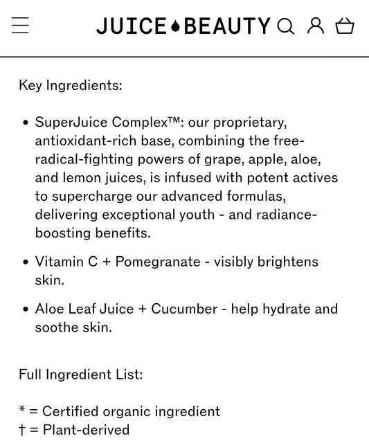 Juice Beauty Oil-Free Moisturizer - Lightly hydrates and soothes skin with more matte and shine-free finish. Provides essential nutrients to promote healthy looking.
Retains & restores moisture