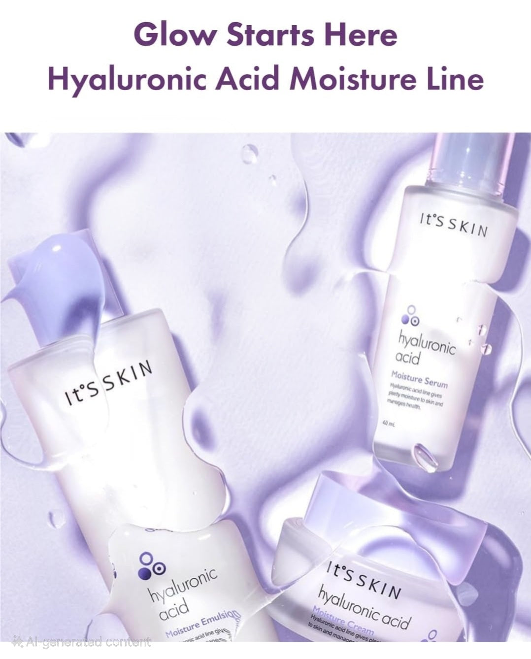 ITS SKIN Hyaluronic Acid Moisture - 3 Piece Skincare Set - Korean beauty for dry skin