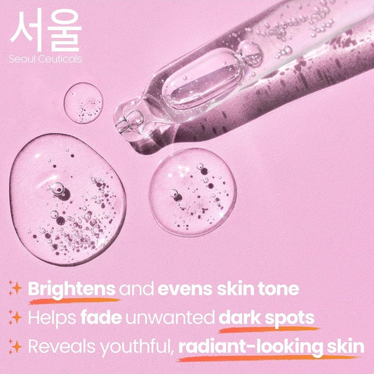 Seoul Ceuticals Ultra Brightening Kojic Acid Serum - Dark Spot Correcting Formula - Uneven skin tone due to hyperpigmentation, sun damage, melasma and aging