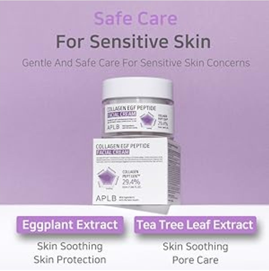 APLB Collagen EGF Peptide Facial Cream - Collagen Peptide Centella - Anti-Aging, moisture, elasticity promotes a healthier complexion