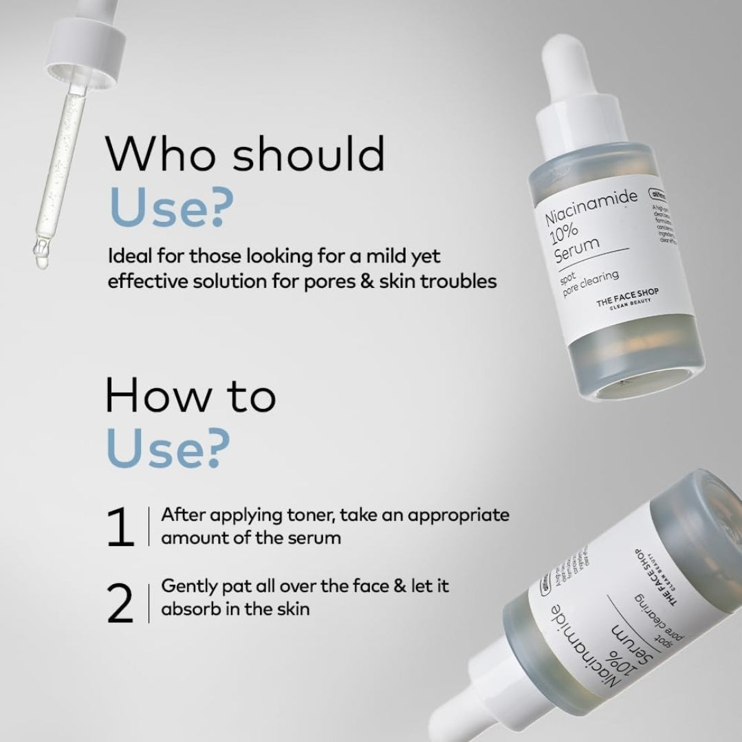 The Face Shop Alltimate Niacinamide 10% - Serum for Face with Caffeine & Peptide - Oil Control, Dark Spots and Pore reducer