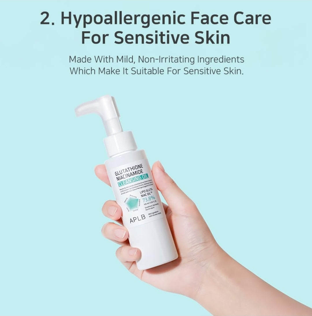 APLB Glutathione Niacinamide Cleansing Oil - LIPO GLUTA NIAC OIL 73.8% - Hydration & Nutrition