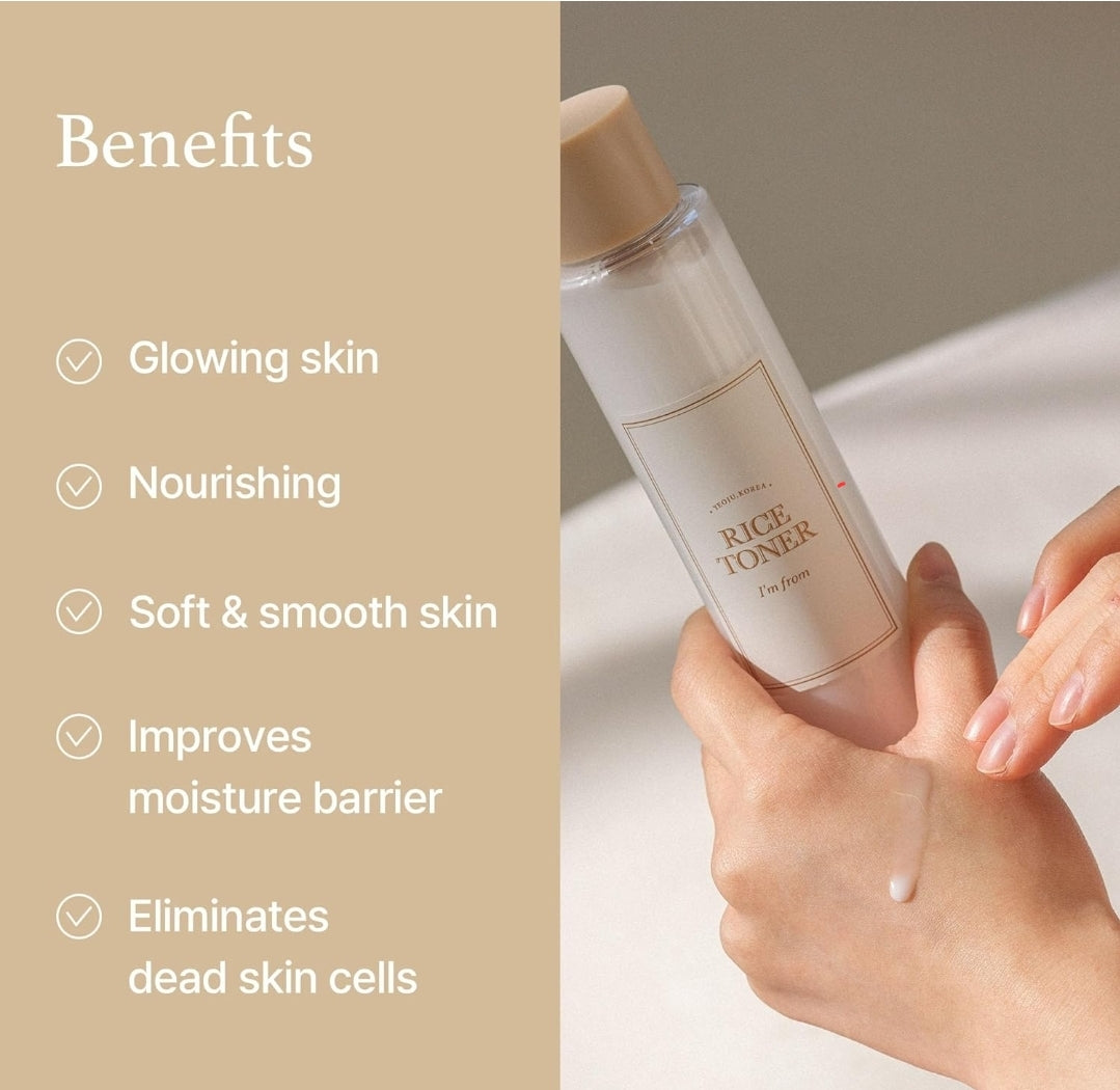 I'm From Rice Toner - Is a brightening and hydrating toner that helps to target dull, irritated, or aging skin