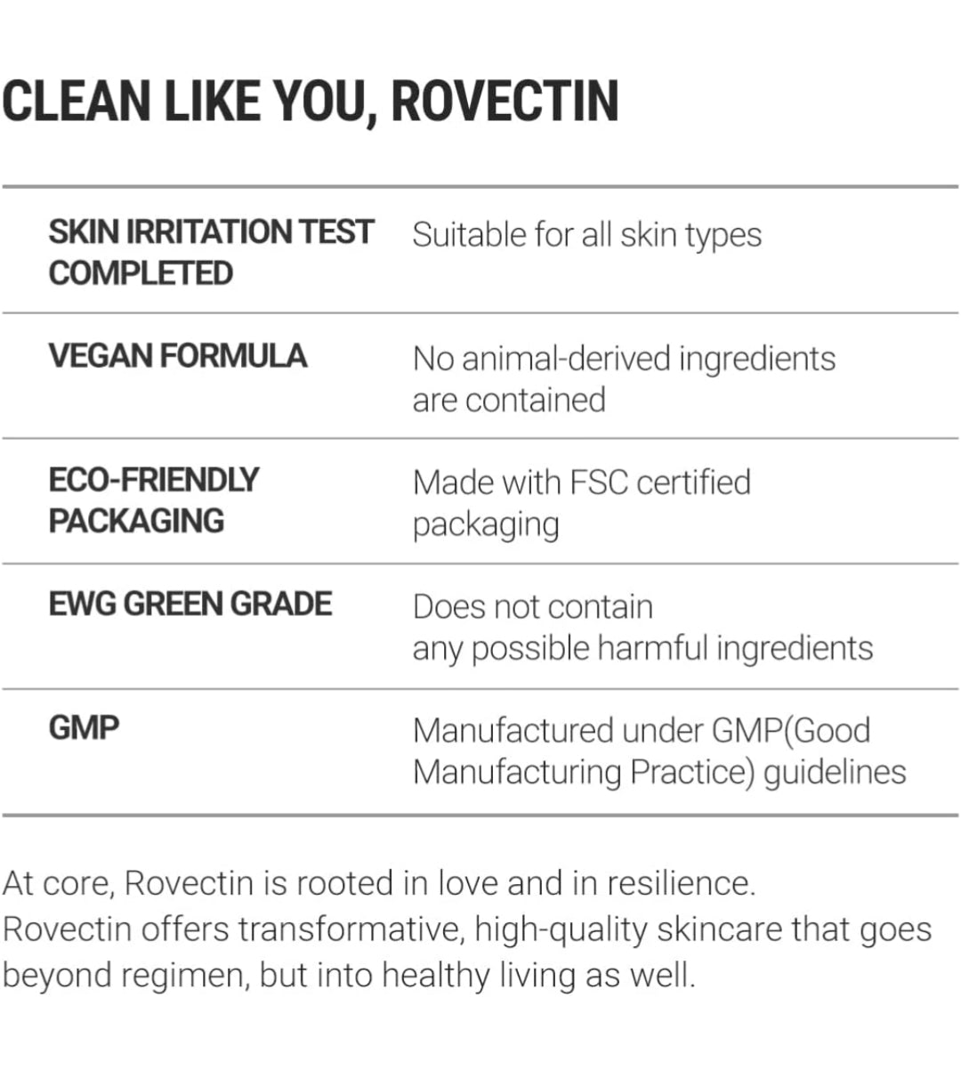 ROVECTIN Dr. Mask Pore Tightening Sheet Mask - Sebum Control and Pore Treatment - 1 Mask