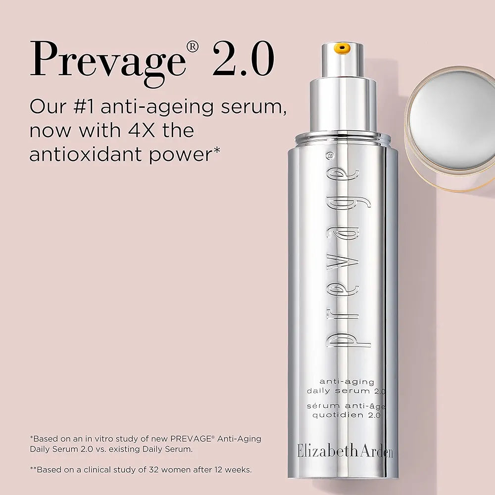 Elizabeth Arden Prevage 2.0 Power in Numbers - Set de 4 piezas - Reduce los signos de la exposición solar dañina: arrugas, líneas finas, manchas oscuras