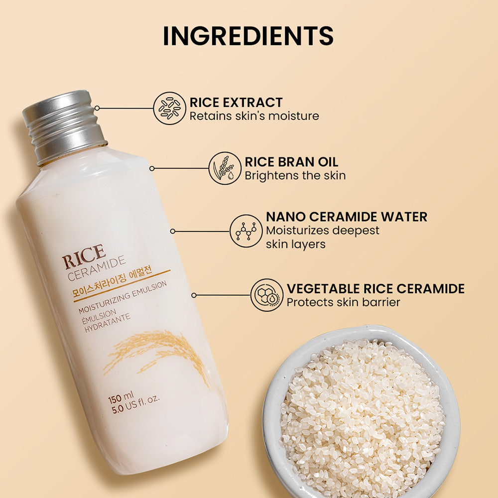 Emulsión hidratante de ceramidas de arroz de The Face Shop