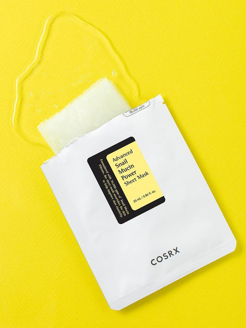 COSRX Advanced Snail Mucin Power Sheet Mask - Enhanced moisturization & soothes damaged skin - 1 Mask