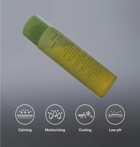 Abib Heartleaf Calming Toner - Skin Booster Toner for Senstive Skin, Irritated Skin, Instant Relief, Dark Spot Treatment, Hydration, Skin Toning
