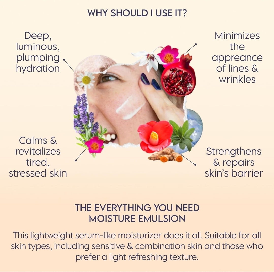 ieró Beauty Moonkissed Radiant Moisture Restorative Emulsion - Hydrating Anti-Aging Face Moisturizer, Helps Reduce Fine Lines and Wrinkles, Skincare for Day or Night, Paraben and Cruelty Free