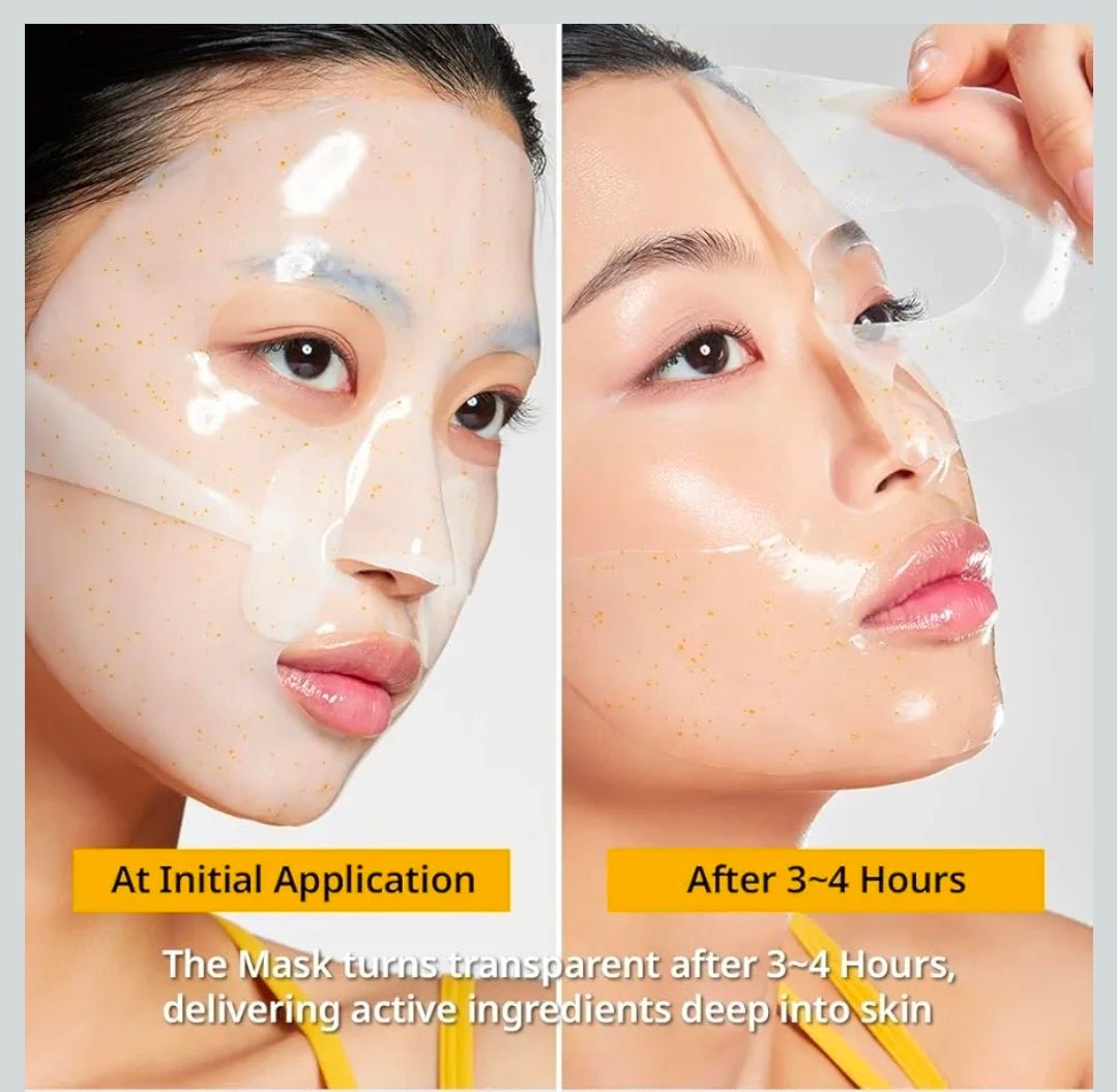 Mascarilla de gel con suero Vitatinol PRMR de Primera: mascarillas de fusión nocturna para la síntesis de colágeno con vitamina C y retinol, que tensan, reafirman e hidratan los poros al instante (1 mascarilla)