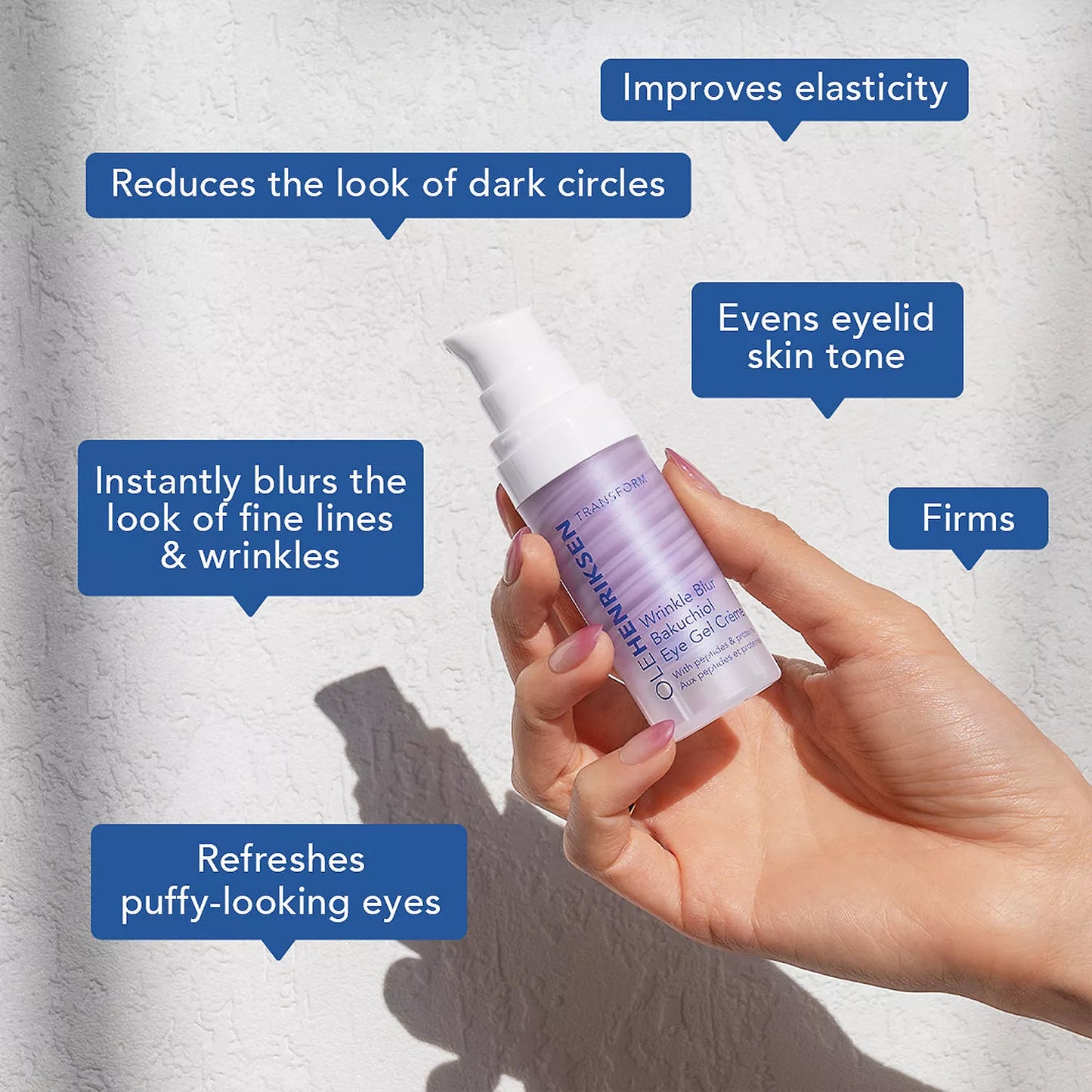 Crema gel para ojos Bakuchiol con efecto difuminador de arrugas de Olehenriksen