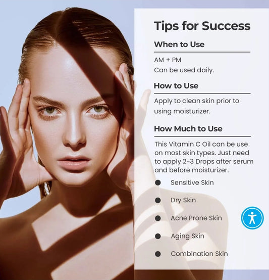 Admire My Skin Citrus Glow Drops - Vitamin C Oil, Improves fine lines, wrinkles, and hyperpigmentation,
Restores dry dull skin to a healthy glow