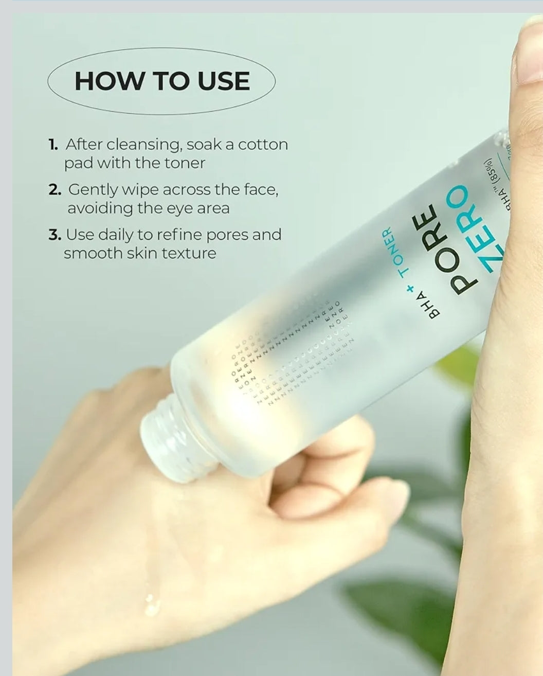 Be the Skin BHA+ Toner Pore Zero Daily Exfoliating Toner - Willow BHA Pore Refining for Acne Prone Skin - Salicylic Acid for Pores and Sebum