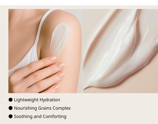 Midha Rice Milk Body Lotion - Peony Muguet Orchid Scent, Lightweight Hydration, Nourishing Grains Complex, Soothing and Comforting