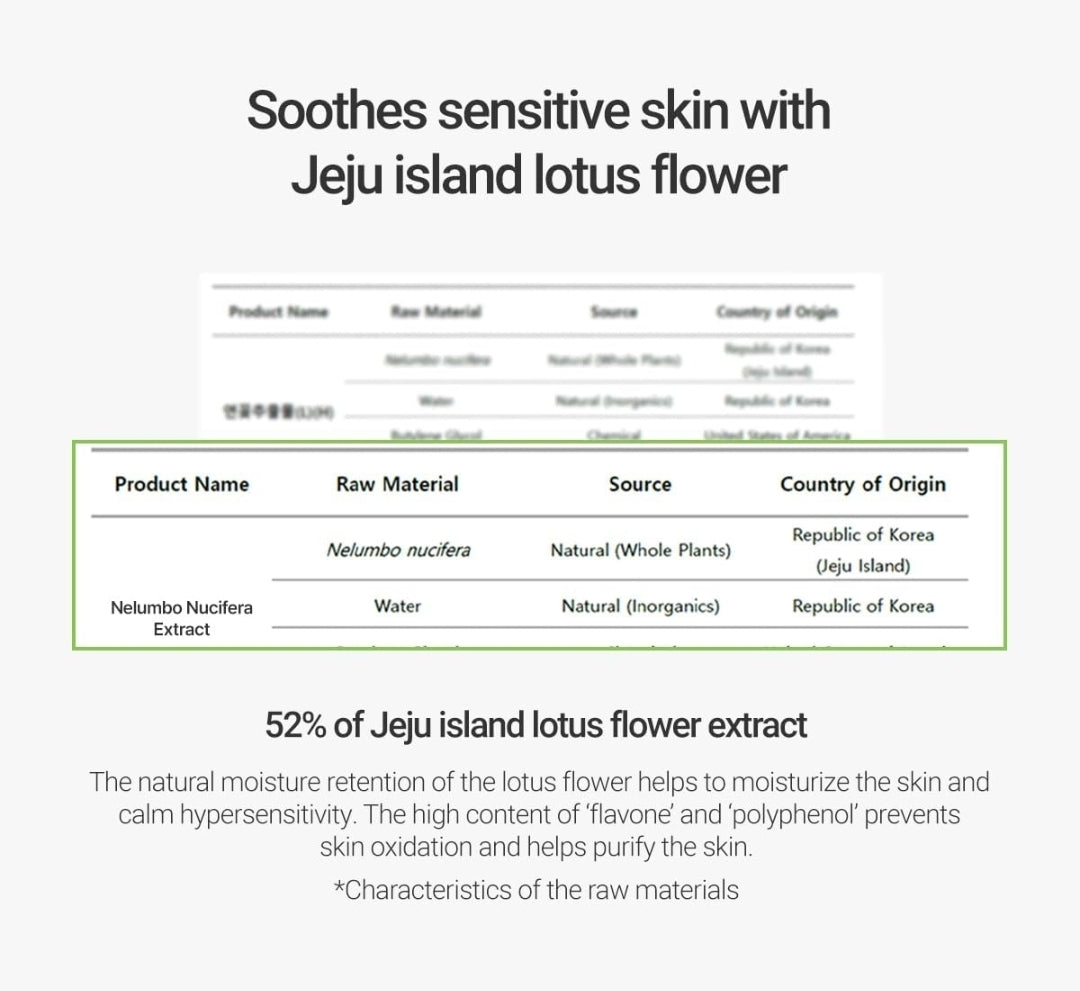 ROVECTIN Lotus Sheet Mask - Calming / Sensitive Packed with Lotus Flower Extract For Soothing and Long Lasting Hydration - 1 Mask