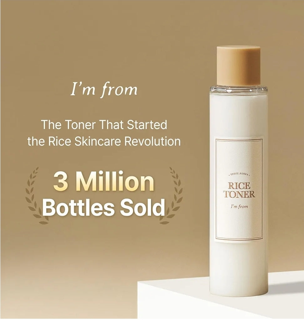 I'm From Rice Toner - Is a brightening and hydrating toner that helps to target dull, irritated, or aging skin