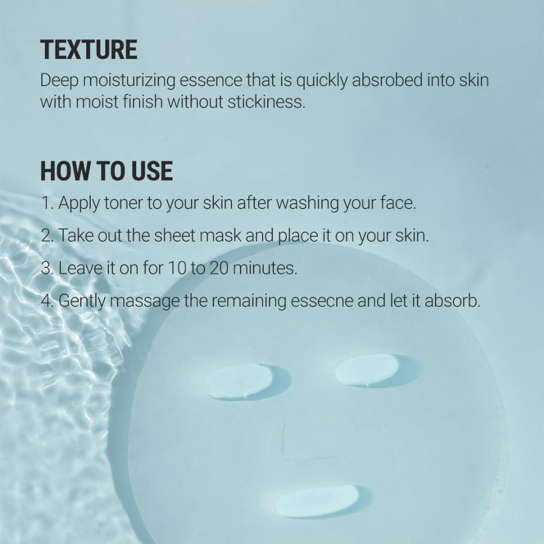 ROVECTIN Dr. Mask AQUA Hydrating Sheet Mask - 7 Layers of Hyaluronic Acid Facial Mask with Niacinamide (Vit B3) and Panthenol (Vit B5) - Anti-aging barrier repair complex - 1 Mask