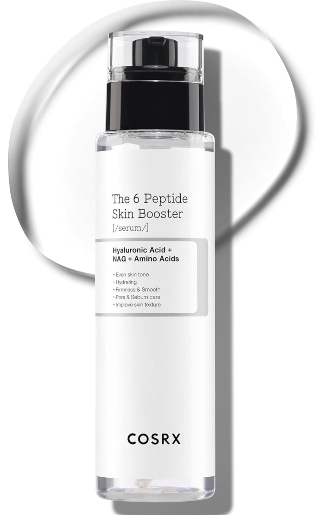 COSRX 6X Peptide Collagen Booster Toner Serum, Niacinamide & Hyaluronic Acid Facial Essence - Reduces hyperpigmentation, control pores, renew skin, calm and alleviate skin, and improve the look of fine lines and wrinkles