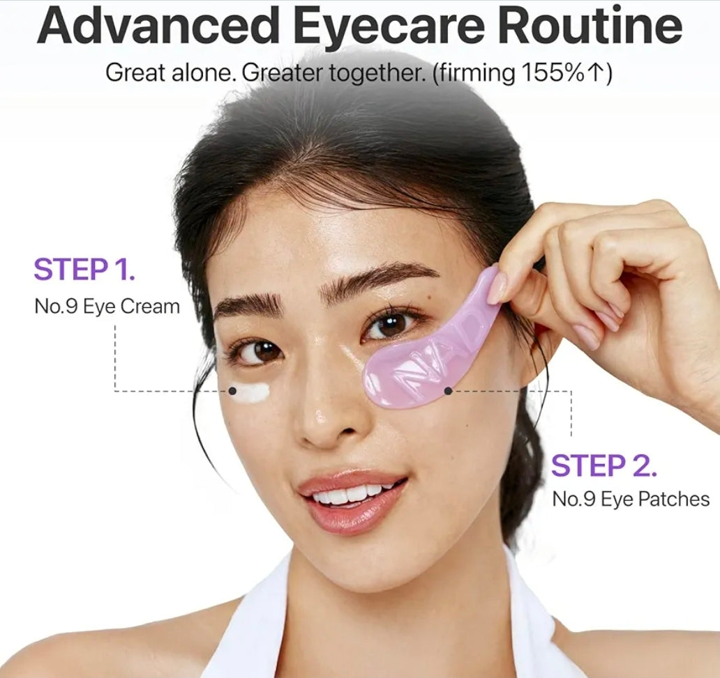 Crema para ojos con retinol NAD+ n.° 9 de numbuzin, suero reafirmante y desinflamante para ojeras, arrugas y líneas finas, péptidos y niacinamida para un brillo radiante.