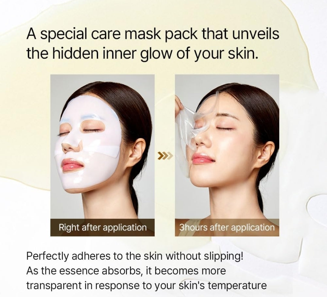 Mixsoon Bean Collagen Hydrogel Mask - Plant-Based Nutrition, Radiance, Hydration All-In-One Firming, Absorbing Over Time Korean Bean Essence Korean Collagen Mask - 1 Mask