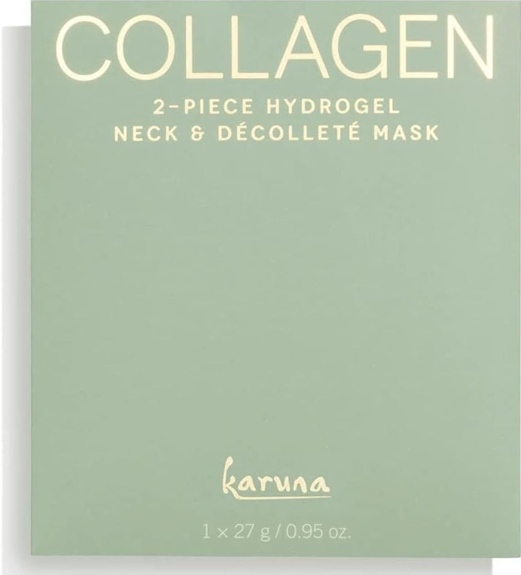 Karuna Skin Collagen Decollete & Neck Hydrogel Mask - Deeply Moisturizing Wrinkle Patches, Age-Defying, Hydrating & Rejuvenating, Targets Fine Lines & Wrinkles, 1 Set Mask