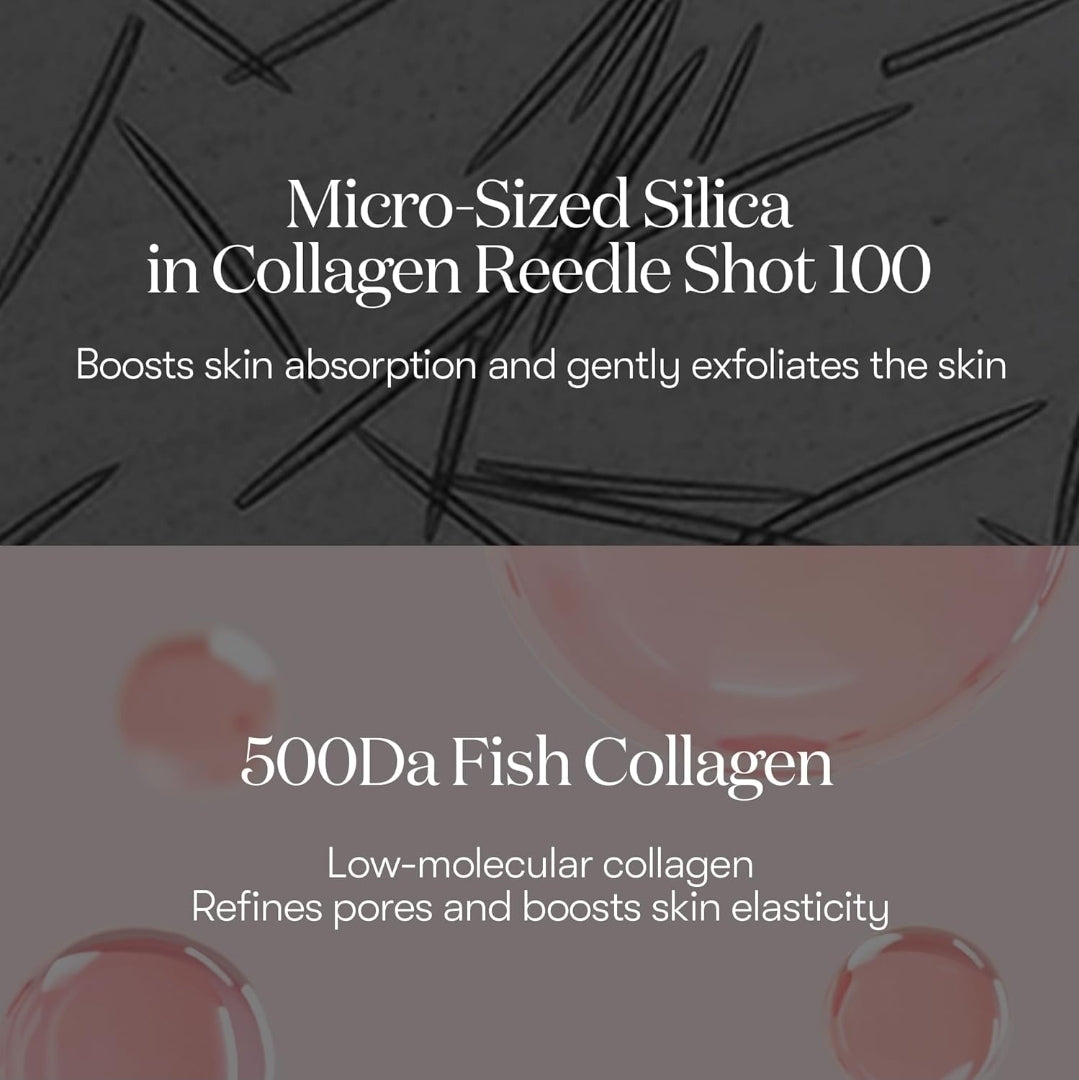 VT Cosmetics Collagen Reedle Shot 100 2-Step Hydrogel Mask - Intensive Firming, Exosome Collagen, Fine Lines, Overnight Melting - 1 Mask