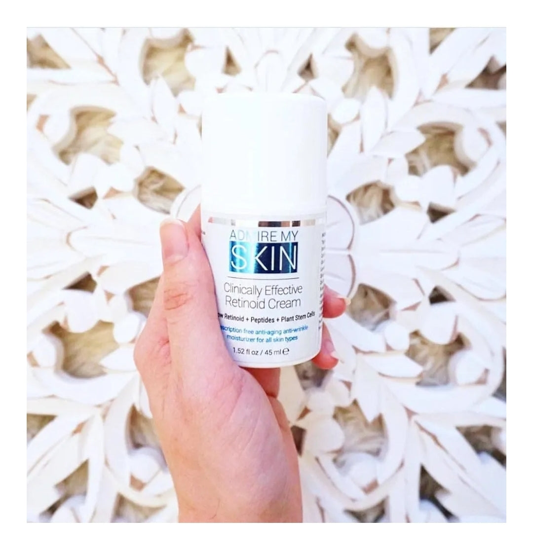Admire My Skin Clinically Effective Retinoid Cream - Over The Counter Retinol - Anti Aging Retinol Cream Moisturizer, Eliminate Wrinkles