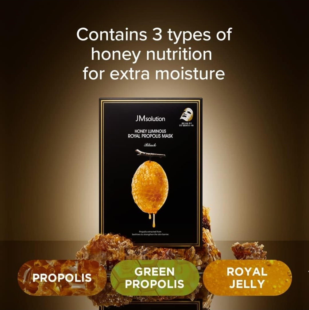 JMsolution Honey Royal Propolis Ampoule Korean Skin care Face Mask -Rich Moisturizing boositng Nutrition - 1 Mask